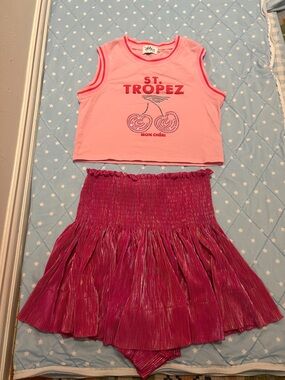 Lola + The Boys Hot Pink Smocked Top